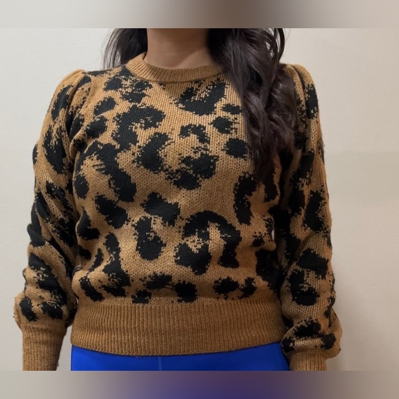 VERO MODA tari leopard spot jacquard sweater - Picture 2 of 6